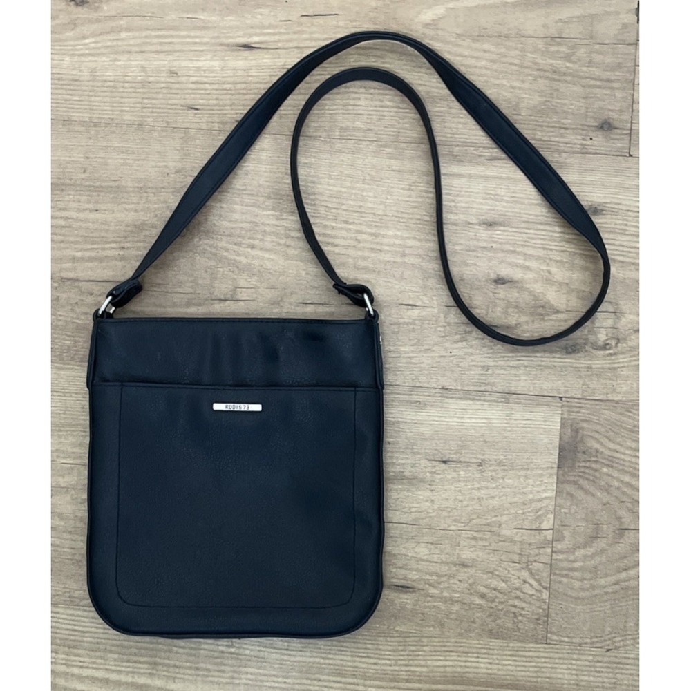 Roots Canada Small Crossbody Bag Purse Black Leather